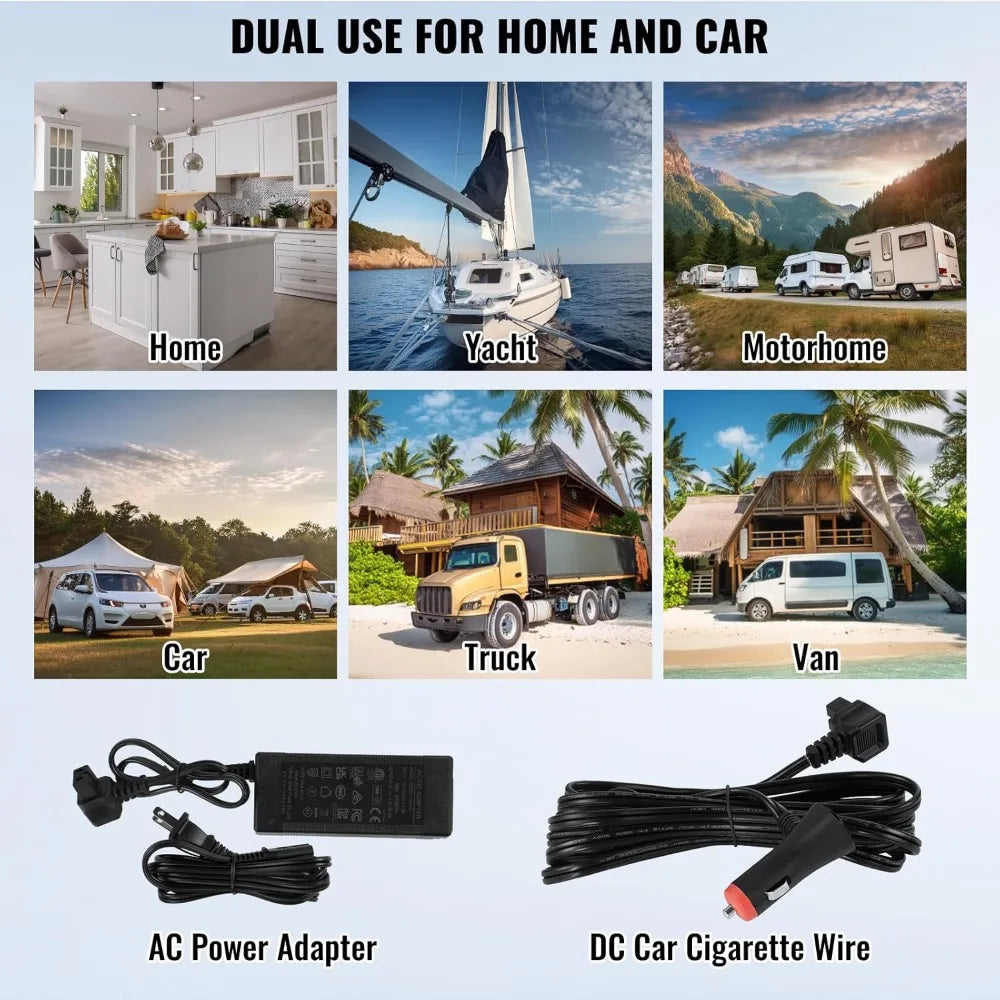 12V 25L Dual Zone Portable Car Refrigerator Freezer AC DC Compressor Cooler for Camping RV Travel-Best Promotion