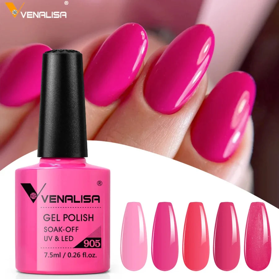 Venalisa Nail Gel Polish Semi Permanent Salon Quality TPO Free Glitter 7.5ml Soak off UV LED Nail Gel Varnish