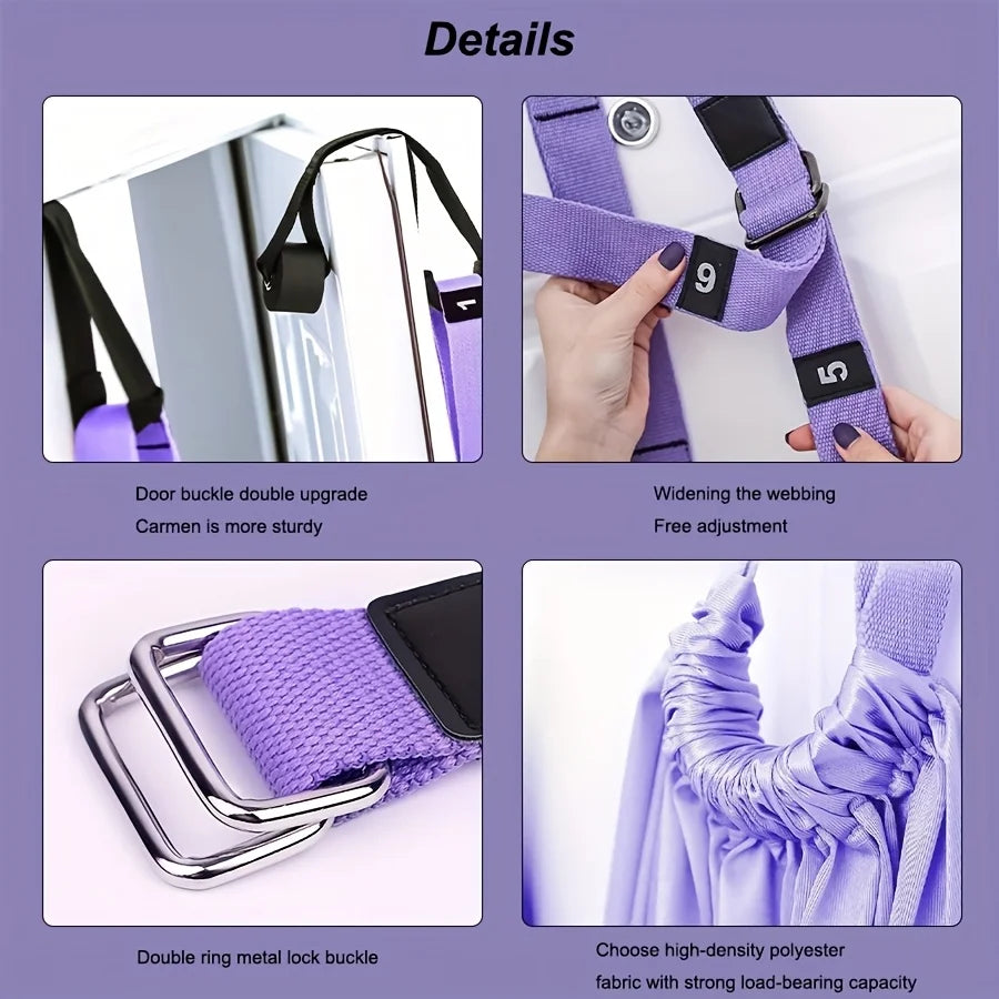 Yoga Strap Stretch Band Fitness Hanging Rope Universal Back Leg Belt for Backbend Split Handstand Home Inversion Training Hammoc