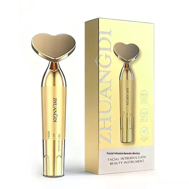 Electric Facial Beauty Devices Face Lifting Anti Wrinkle Facial Eye Massage With Face Cream Introducer Skin Rejuvenation