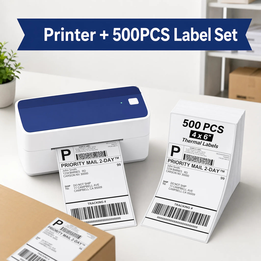 241BT 4X6 Wireless Thermal Label Printer for Small Business, Bluetooth Labels Printers for Shipping Package,