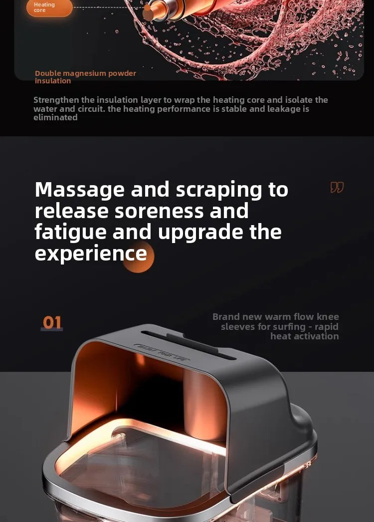 Heated constant temperature automatic foot bath household electric massage foot bath high and deep over the calf knee