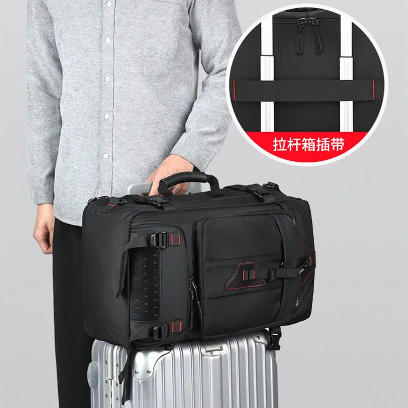 Multi Functional Expandable Travel Backpack Outdoor Hiking Backpack with Independent Shoe Compartment Large Capacity Luggage Bag
