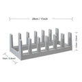 6 Grid Kitchen Organizer Rack Space-Saving Drying Storage Tray For Pots Pans Lids & Cutting Boards- Durable Countertop Organizer