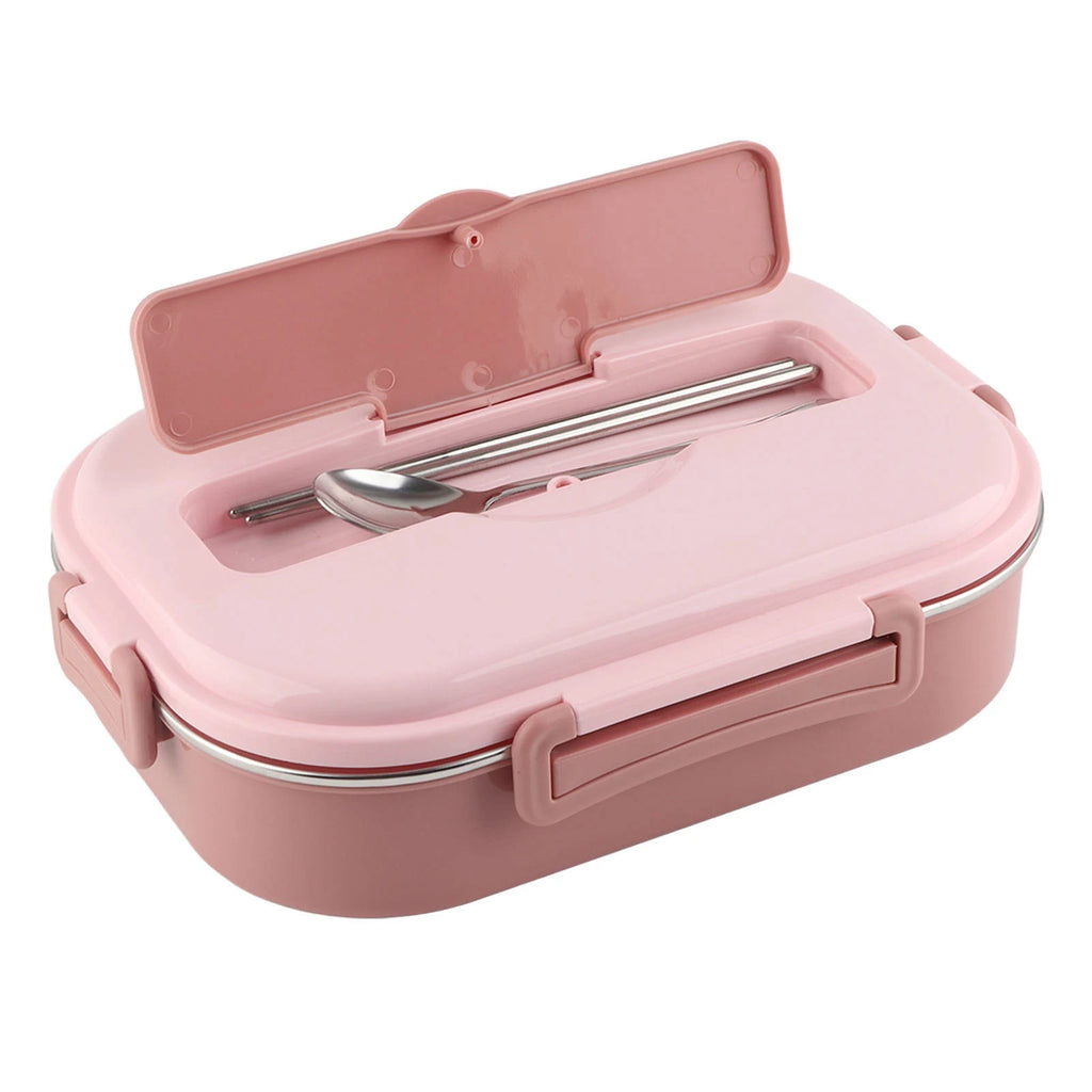 Stainless Steel Lunch Box 4‑Grid Portable Box Food Storage Container for Student Adult Dinnerware Food Storage Container