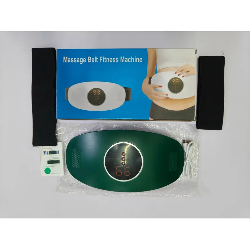 Rechargeable Waist Belt EMS Slimming Massager Fat Burning Body Shaper Vibration Belt for Weight Loss Constipation Relief