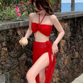Bikini Set Invisible Push Up V Cut Small Large Bust Swimwear Summer Getaway Slimming Sexy Pure Chic Influencer Beach Resort