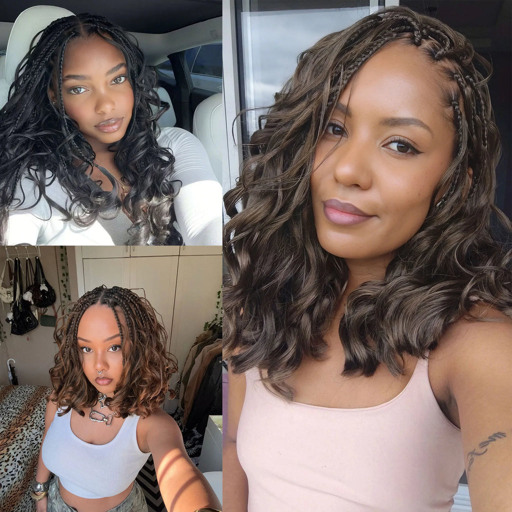 16Inch French Curls Braiding Hair Synthetic Spiral Curls Braids Hair Extensions Pre Stretched Loose Wave Braiding Hair For Women