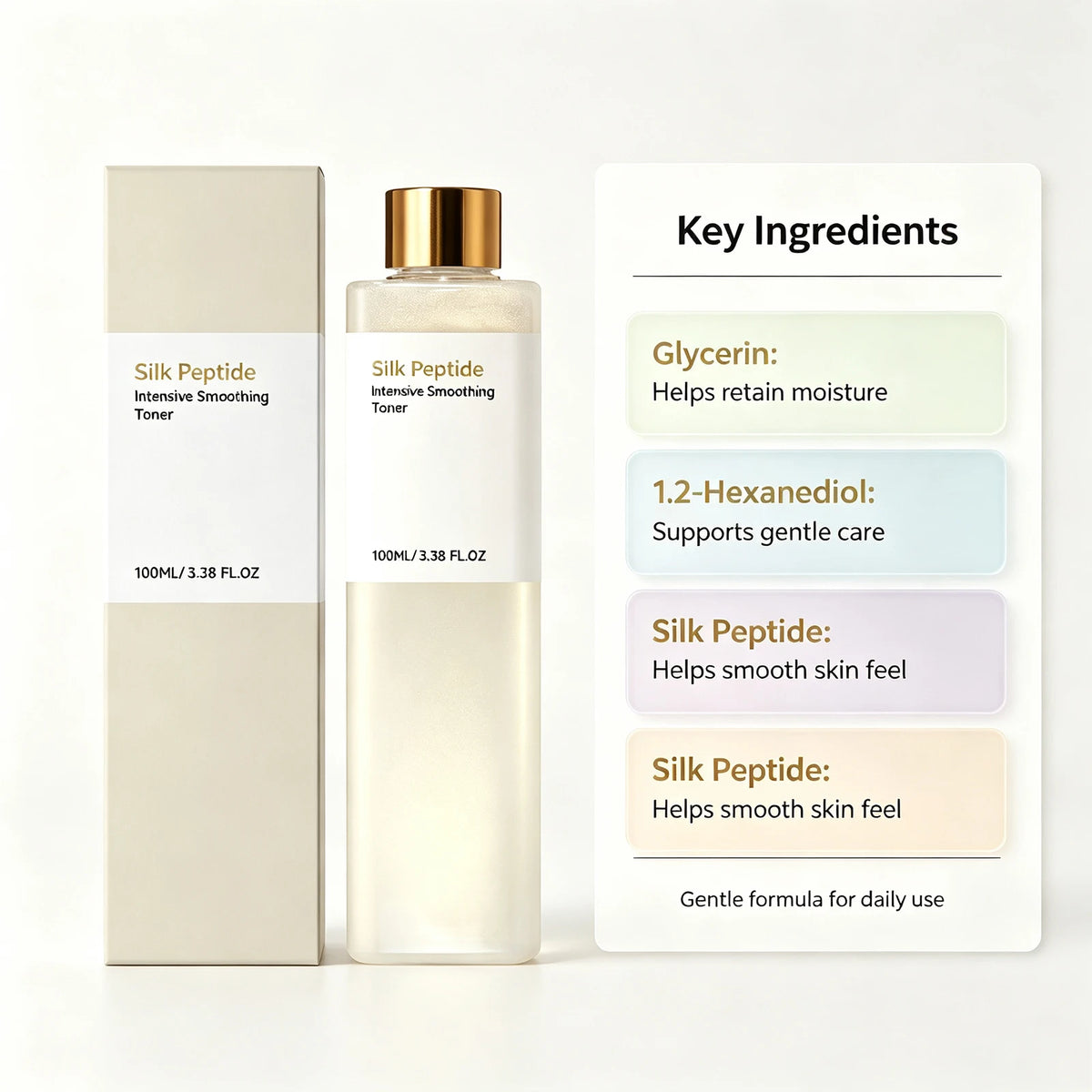 Refreshing Facial Toner Daily Hydrating Moisturizing Smoothing Lightweight Non Sticky Fast Absorbing Gentle Skin Care