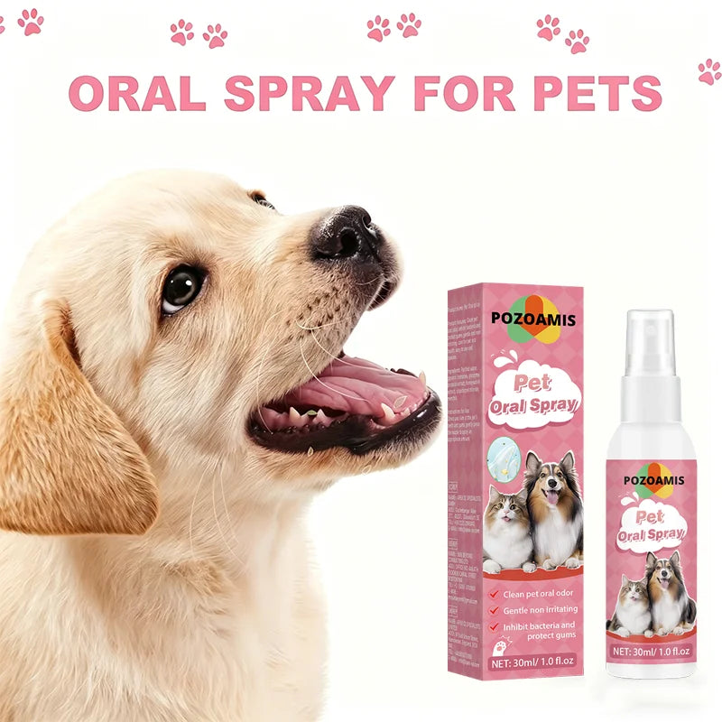 No Brushing Pet Dental Spray Dog Cat Breath Freshener Plaque Tartar Care Water Teeth Stain Cleaning Liquid