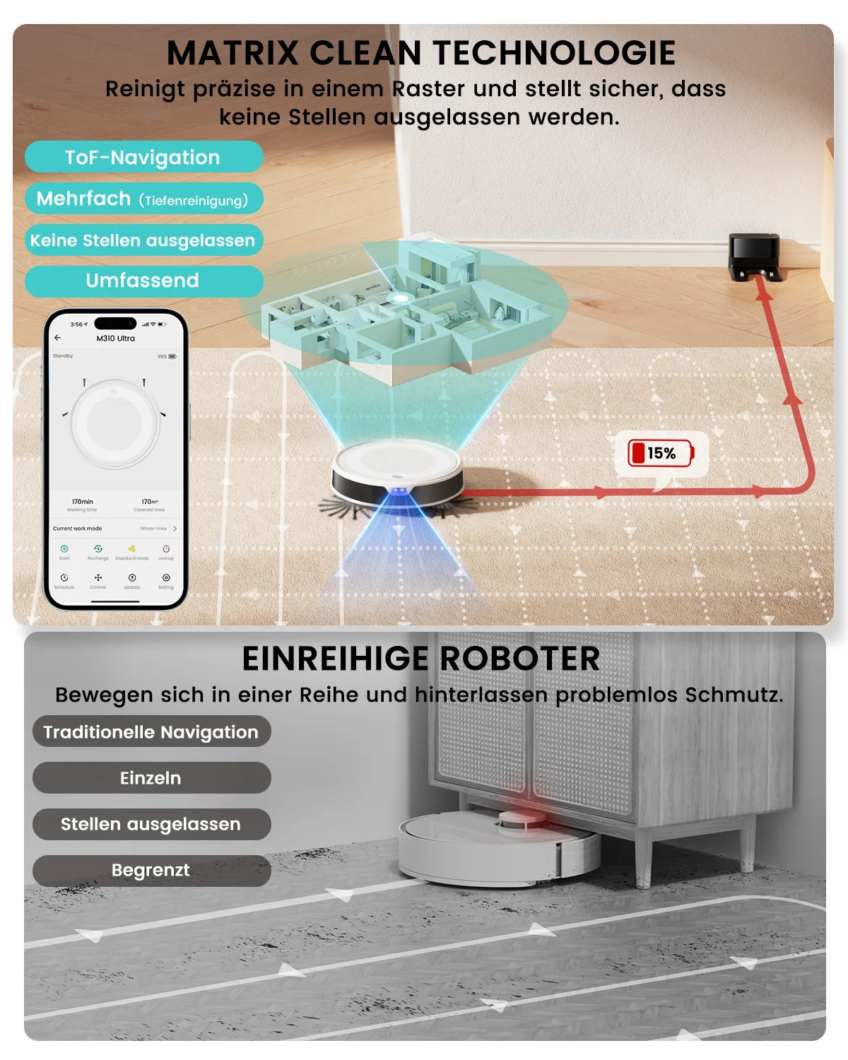 Lefant M310 Ultra Robot Dusty vacuum cleaner Mop 6000 Pa Suction Slim robots cleaner with ToF LiDAR Navigation