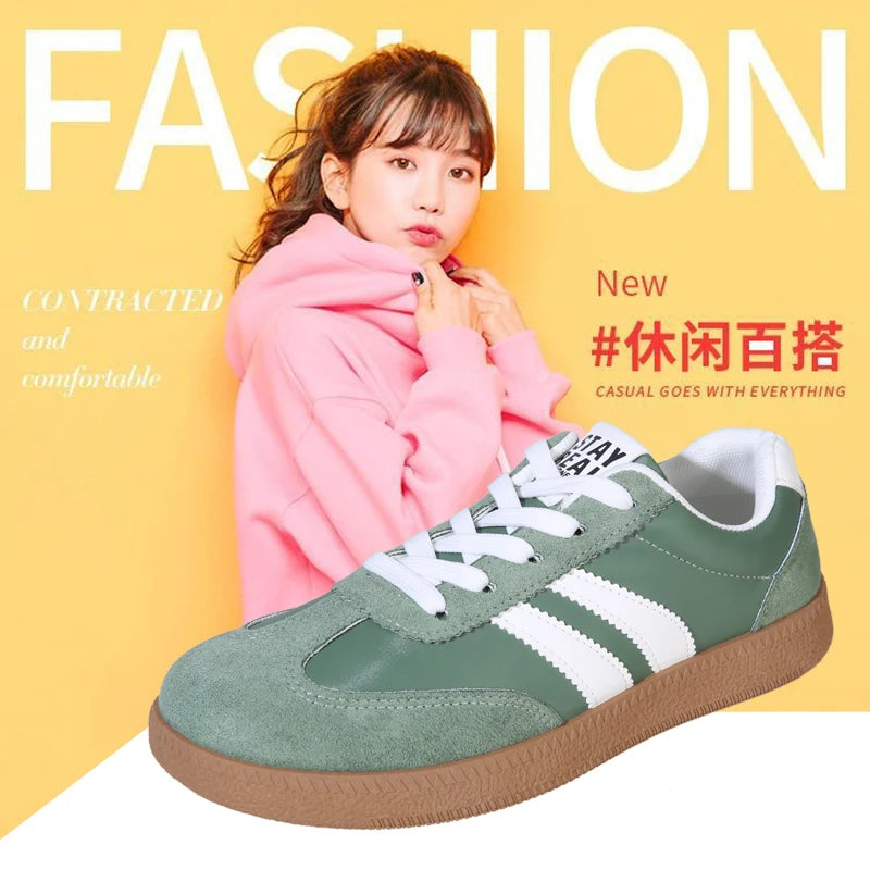 Contrast Color Casual Sport Shoes for Women 2025 Autumn Comfort Flat Sneakers Woman Lightweight Non Slip Walking Shoes Plus Size