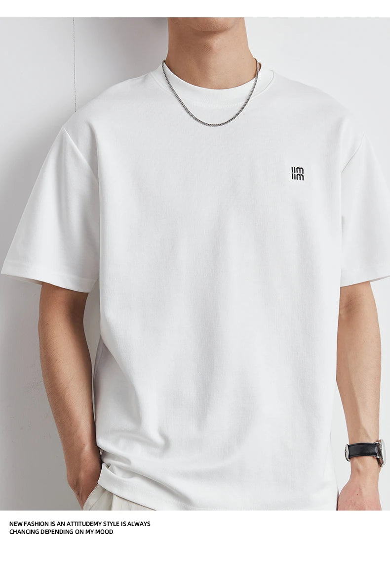 2025 Summer New Men Loose Short-sleeved Casual Breathable Quick-drying Ice Silk T-shirt Solid Color Half-sleeved Top M-3XL