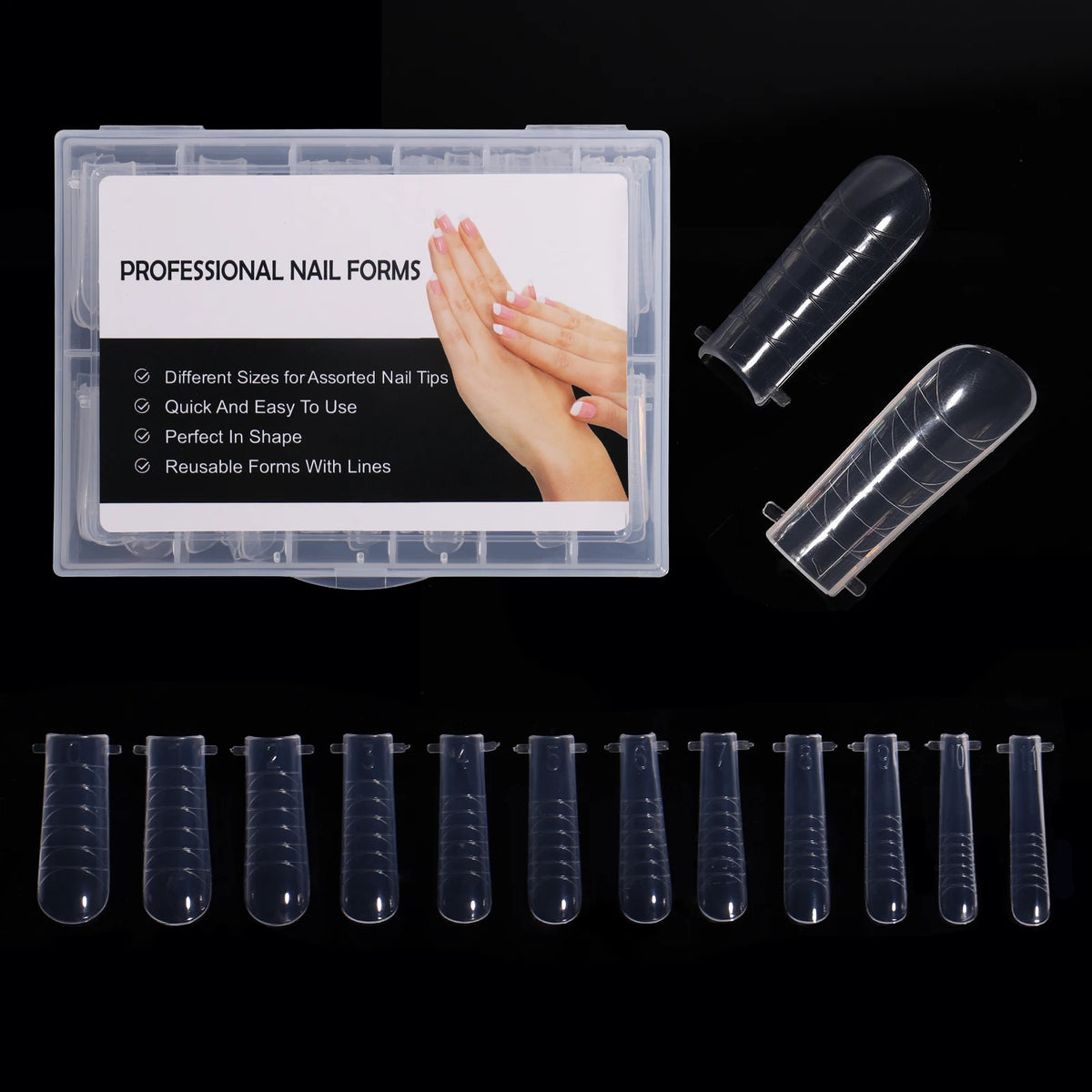 BNG Top Forms for Nails Dual Forms Nails Forms for Extension Full Cover Quick Building Gel Mold Tips Poly Nail Gel Mold