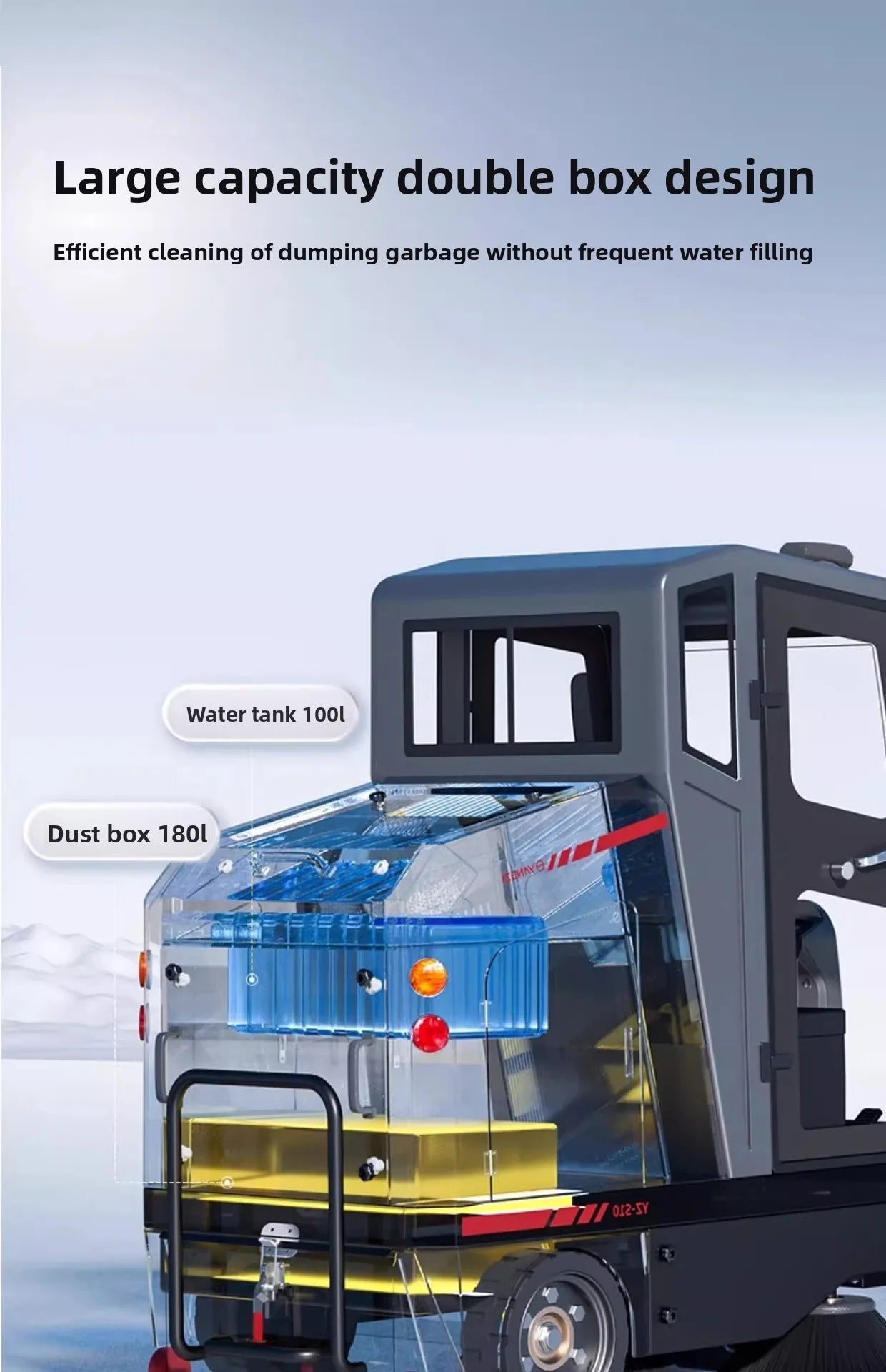 Property electric sweeper for factory workshop