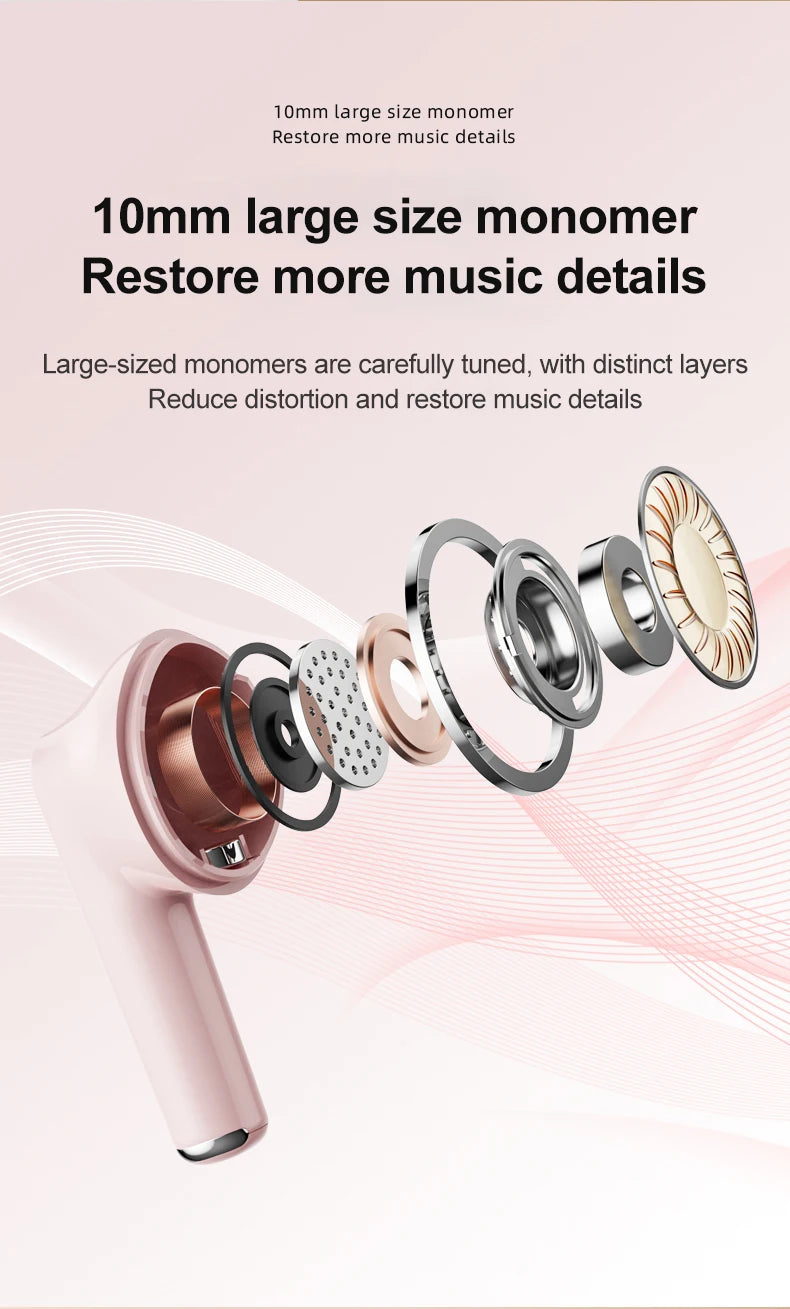 Lenovo Earphones TWS Wireless Bluetooth 5.3 Earbuds HiFi Stereo Noise Reduction Headphones Touch Control HD Call with Mic New