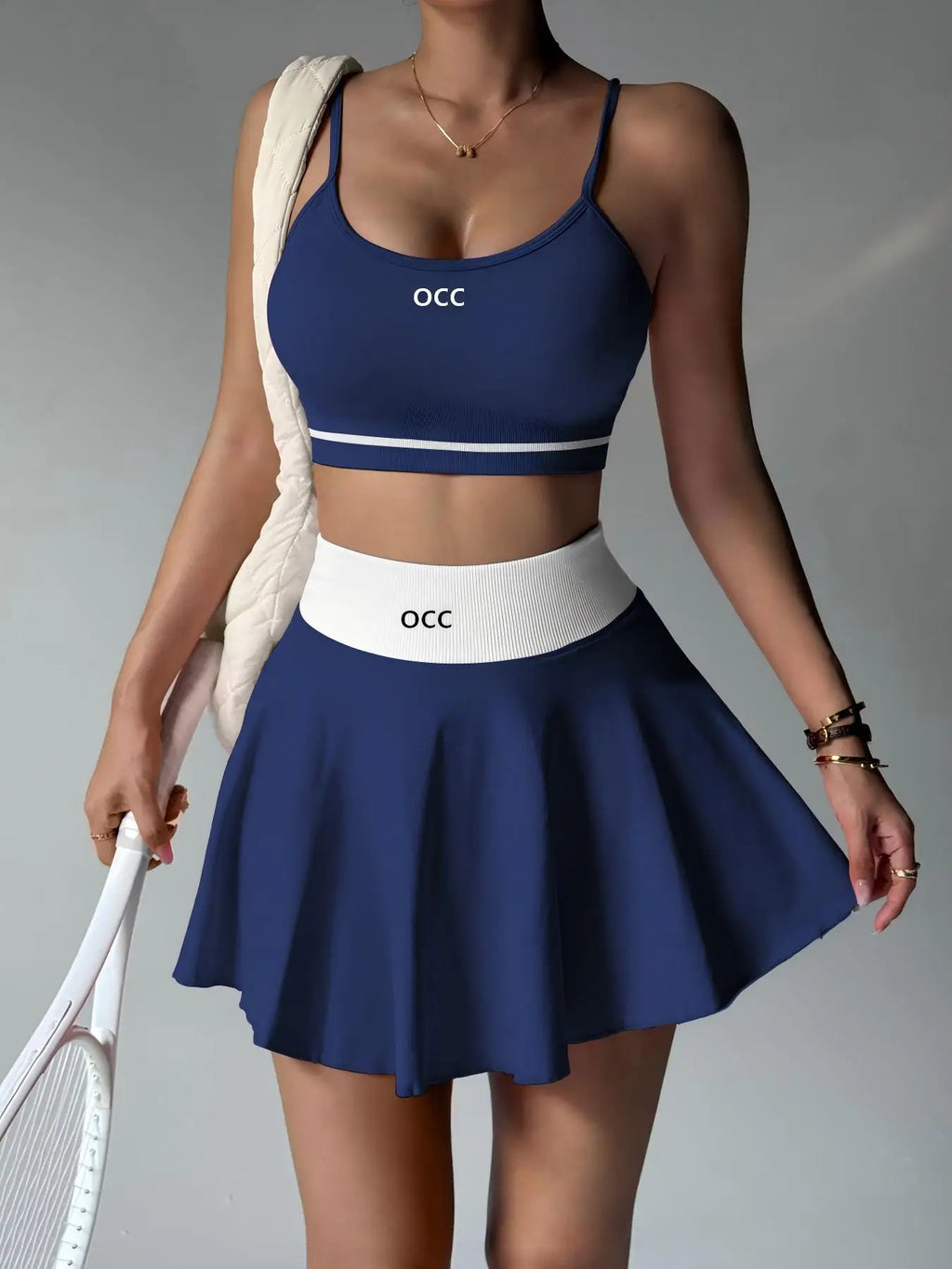 Yoga bra, high waisted tennis skirt, running and fitness pleated skirt, two-piece set, women's comfortable tennis skirt