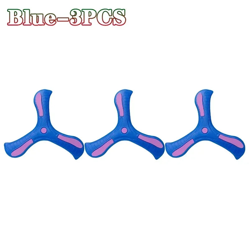 Children Soft Boomerang Toy Three-leaf Cross Outdoor Flying Disc Games Adult-kids Interactive Sports Toys for Decompression Gift