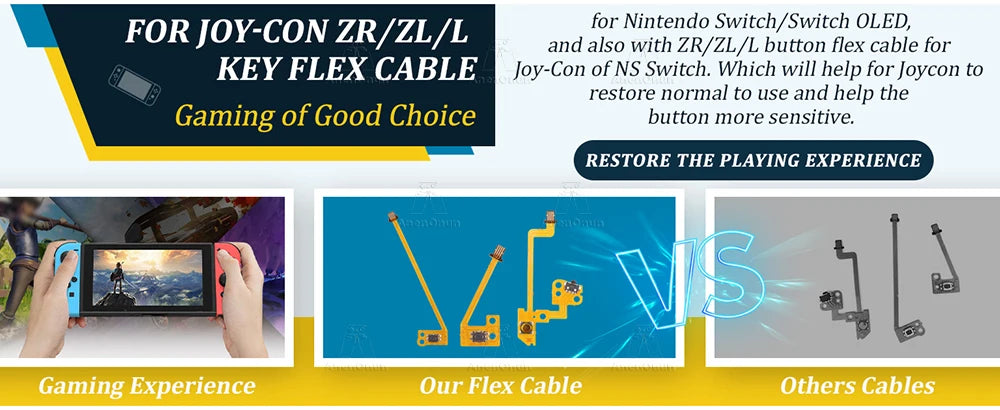 ZL ZR L Button Flex Cable for Switch/Switch OLED Joycon Replacement Repair Part Fix Unresponsive Shoulder Button & Broken Ribbon