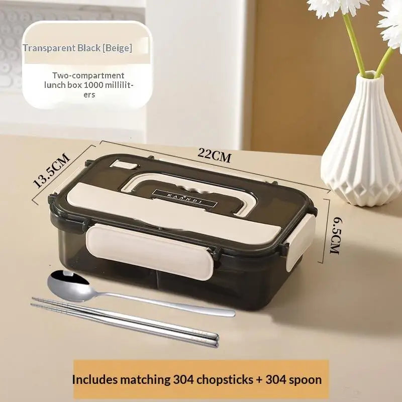 Bento Lunch Box Leak Proof: 2/3 Compartment Lids Food Grade Work School Travel Daily Meal Prep