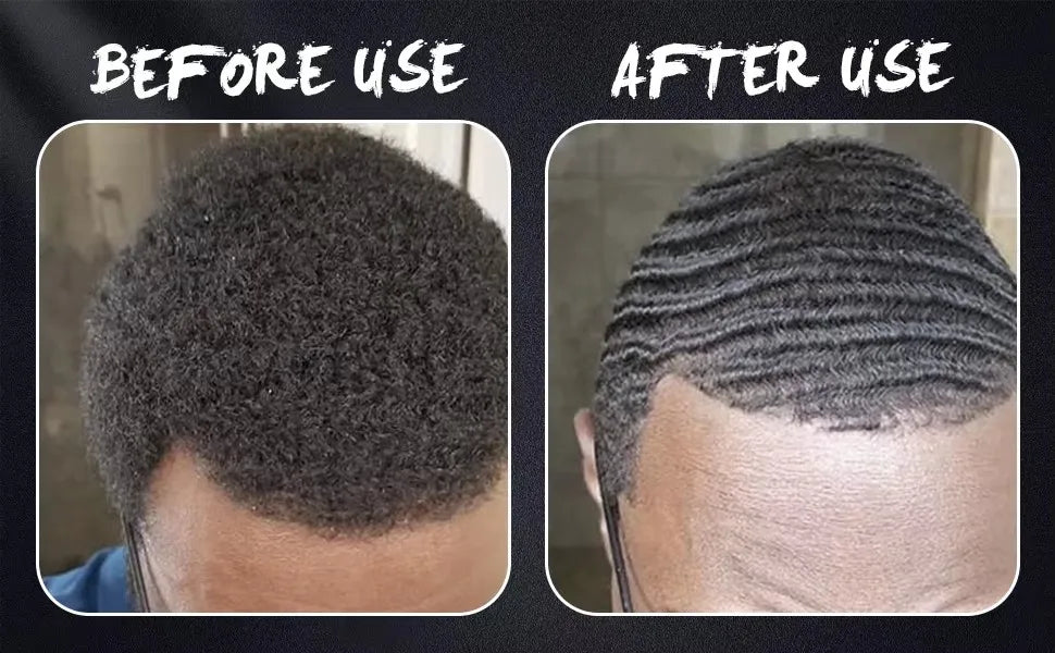 GOIPLE 180ml Wave Shampoo Deep Clean or 113g 360 Style High Shine Hair Pomade Strong Hold Layered Control Wavy Wax Cream for Men