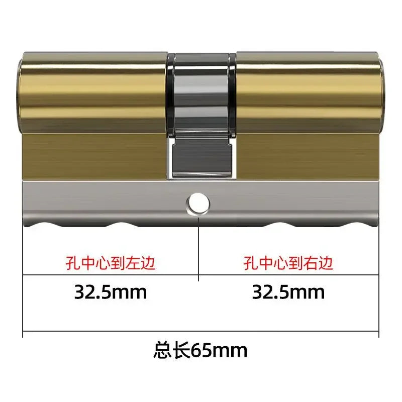 High Quality European Standard Cylinder Super C-level Anti-theft Door All Copper Lock Core, Household All Metal 8pcs Master Keys