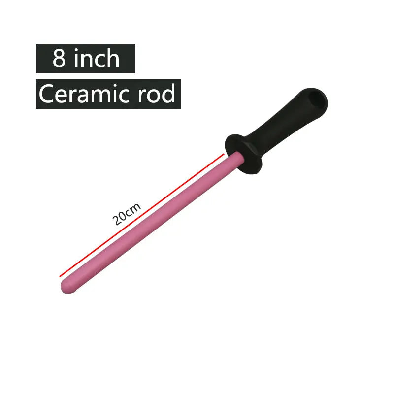 Diamond Sharpening Rod Tungsten Steel Carbon Steel  Kitchen Gadgets Slaughterhouse Butcher Ceramic Household Knife Sharpener