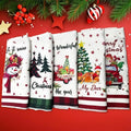 5 Christmas Kitchen Towels, Holiday Dishcloths, Santa Claus, Reindeer, Snowman, Christmas Towels, Holiday Parties, Family Meals