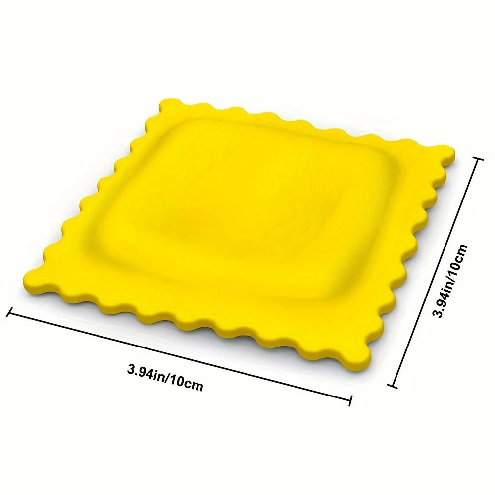 1pc Cartoon Biscuit-Shaped Soup Spoon Rest - Heat Insulating And Anti-Scalding Silicone Mat For Kitchen Gadgets