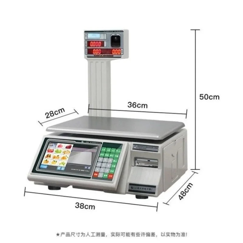 All-in-one machine printing fresh AI intelligent identification barcode label cashier