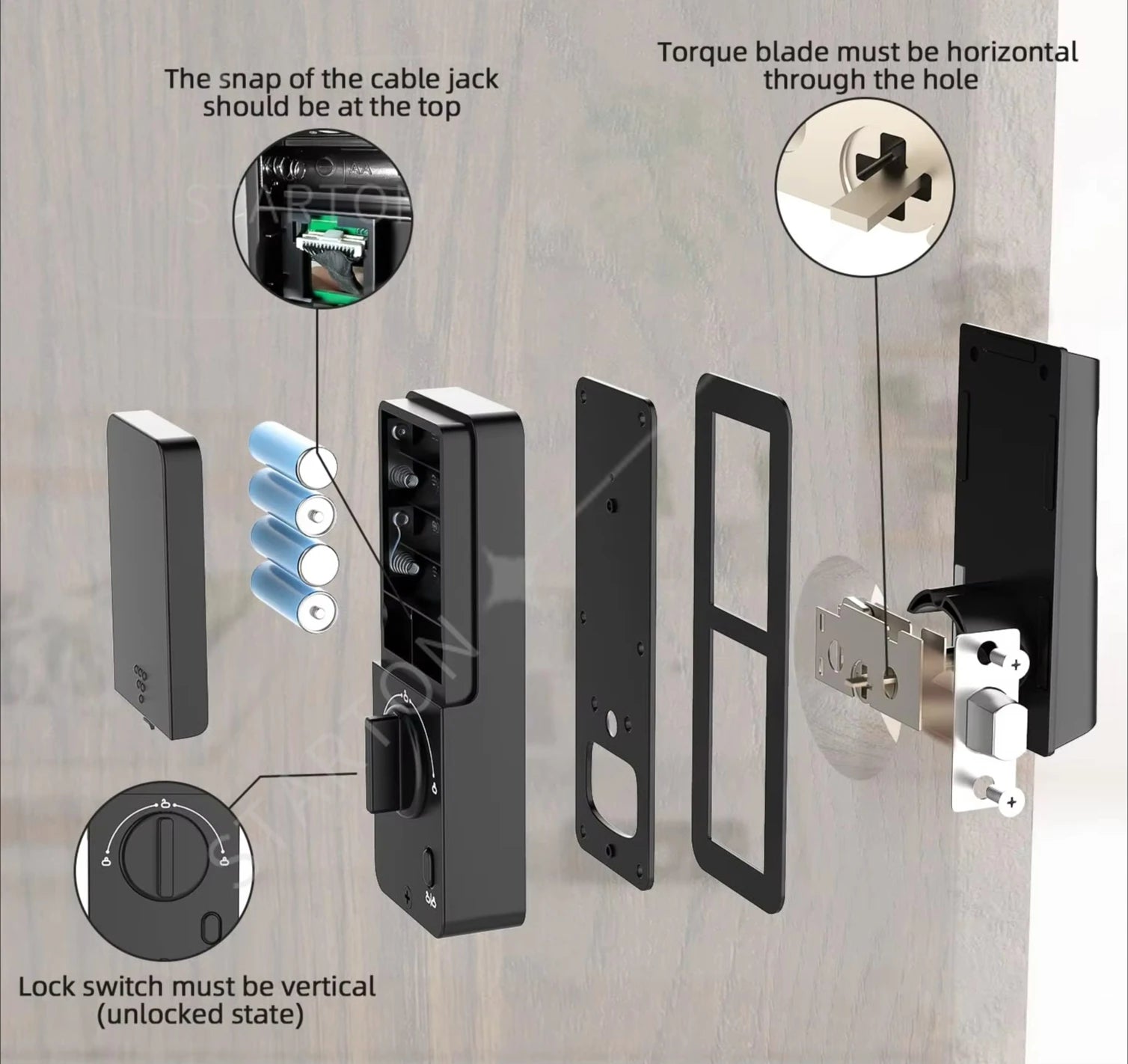 Home Security Anti-Theft Digital Automatic Intelligent Biometric Fingerprint Deadbolt Electric Bolt Door Lock