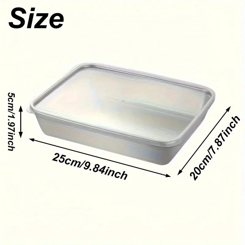 3pcs Stainless Steel Food Containers Leakproof Stackable Lunch Box with Clear Lids Kitchen Storage for Camping