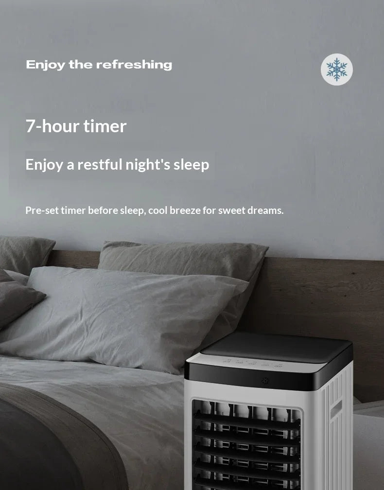 SIHAO Portable Air Conditioner Fan Humidifier Evaporative Cooler with Remote Control 10L Water Tank Strong Wind Silent Cooling