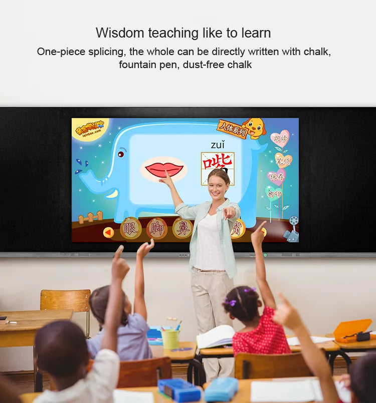 Smart Classroom Whiteboard 75" - Interactive Touch Screen With Edu Software, 20-Point Touch & Wireless Sharing For Teachers