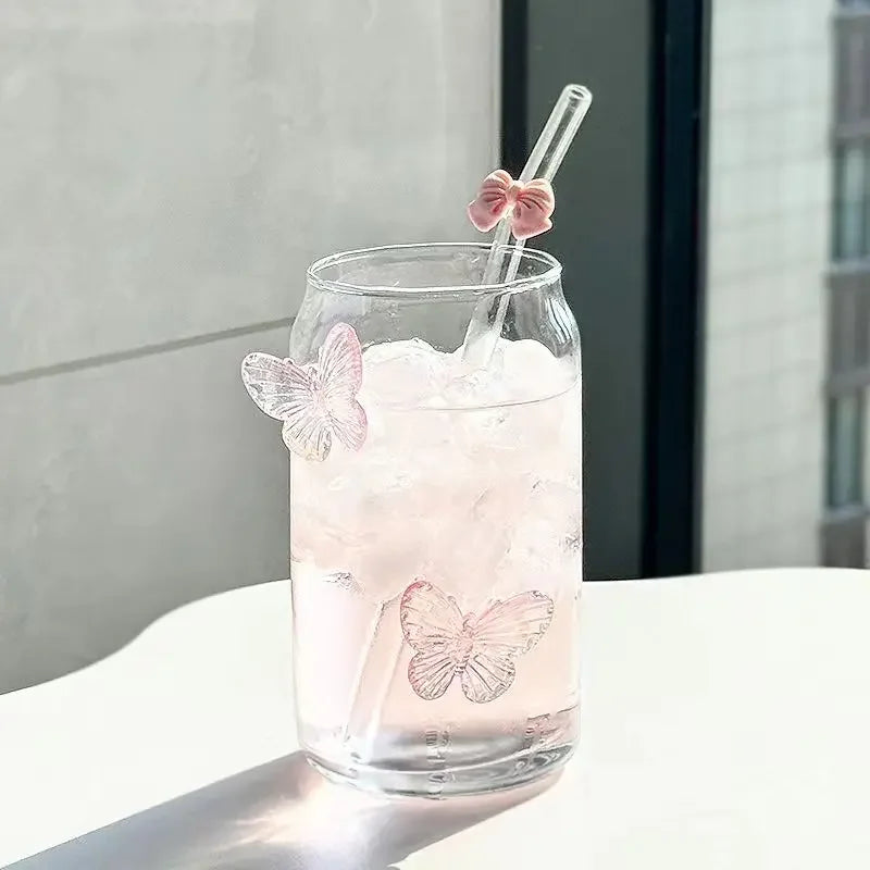 Butterfly Transparent Twisted Glass High Beauty Water Cup Beer Glass Household Juice Whiskey Glasses Cold Drink Glassware