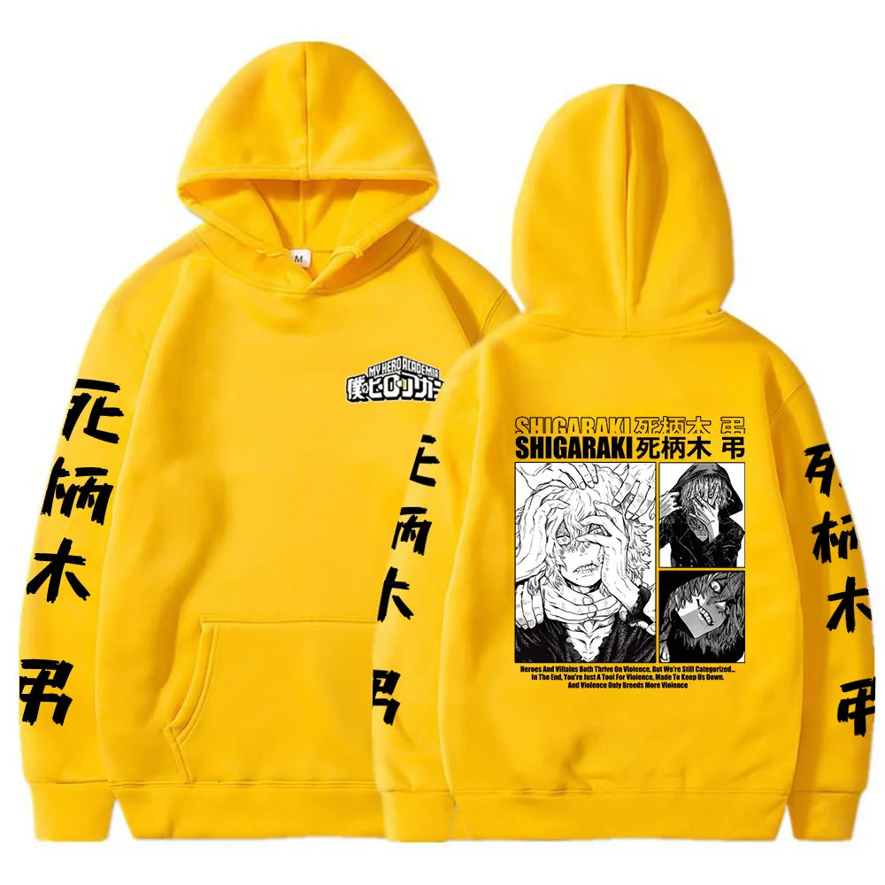 Anime My Hero Academia MHA Hoodie Shigaraki Tomura Manga Sweatshirt Boku No Hero Academia Gift Clothing Sudadera Felpa Moletom