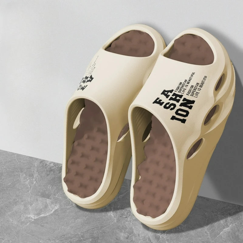 Men's Slippers Fashion Massage Slippers Summer Indoor Platform Slippers Soft Sole Beach Flip Flops Non-Slip Outdoor Men Sandals