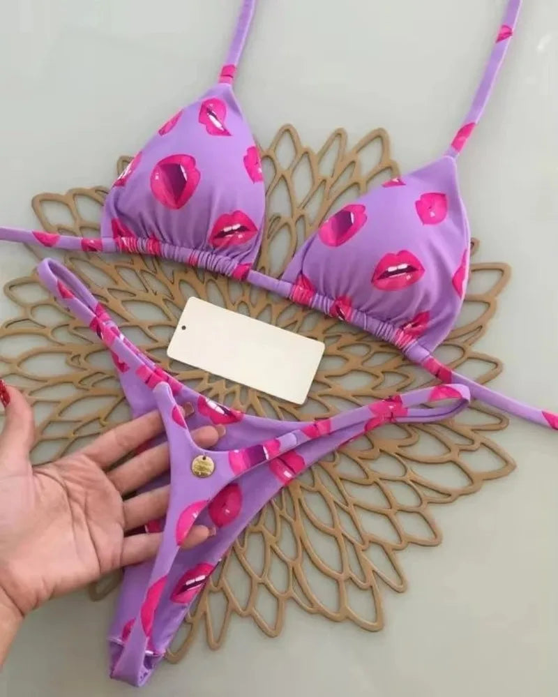 New Bikini Women Swimsuit Beach Vacation Swimwear Leopard Printed Sexy Bikini Set Beachwear Swimsuit Thong Bathing Suit Biquinis
