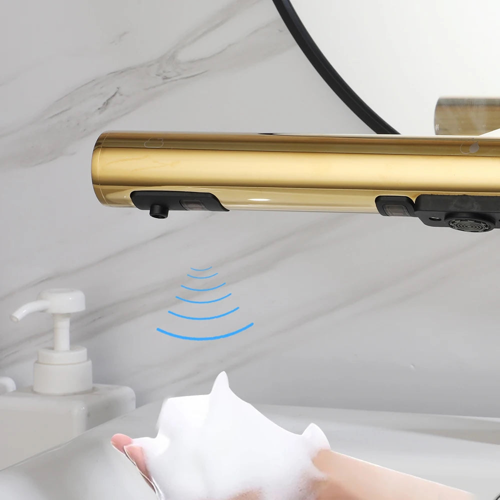 KEMAIDI Bathroom Faucets 3 in 1 Design Automatic Soap Dispenser Powerful Hand Washing Bathroom Hands Dryer Drying Machine Air
