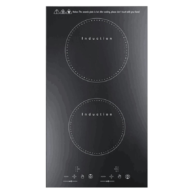 Kitchen 2 Rings Ceramic Cooker Induction Cooktop Double Electric Cooker Hob Heating Cooker Electric Stove Vertical Cooking Plate