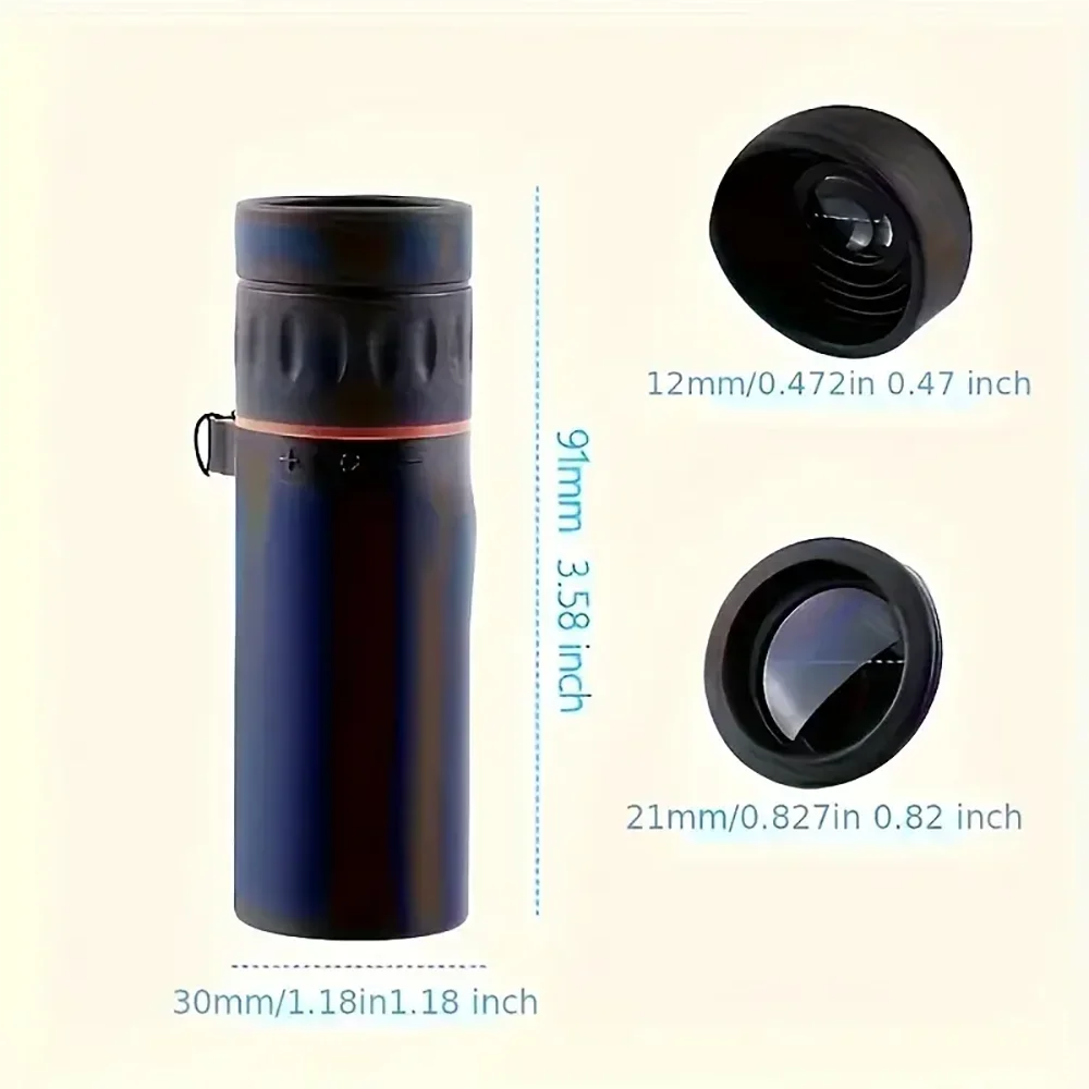 New Mini Portable 2000x25 HD Monocular Telescope With Phone Holder For Camping Hunting Birdwatching Travel Phone Photography
