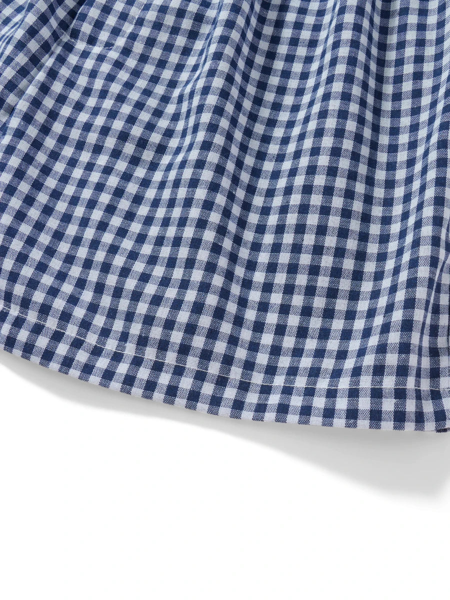hirigin Women Y2k Gingham Boxer Shorts Stripes Button Elastic Waist Boxers Cute Mini Bloomers Plaid Loose Fit Boy Shorts