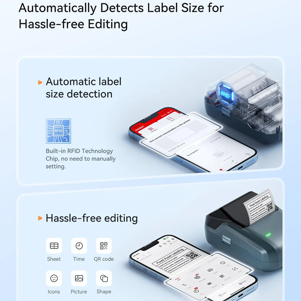Niimbot B1/B1 Pro Inkless Label Printer Wireless Self-adhesive Label Maker DIY Price Tag Barcode Printing for Home Business