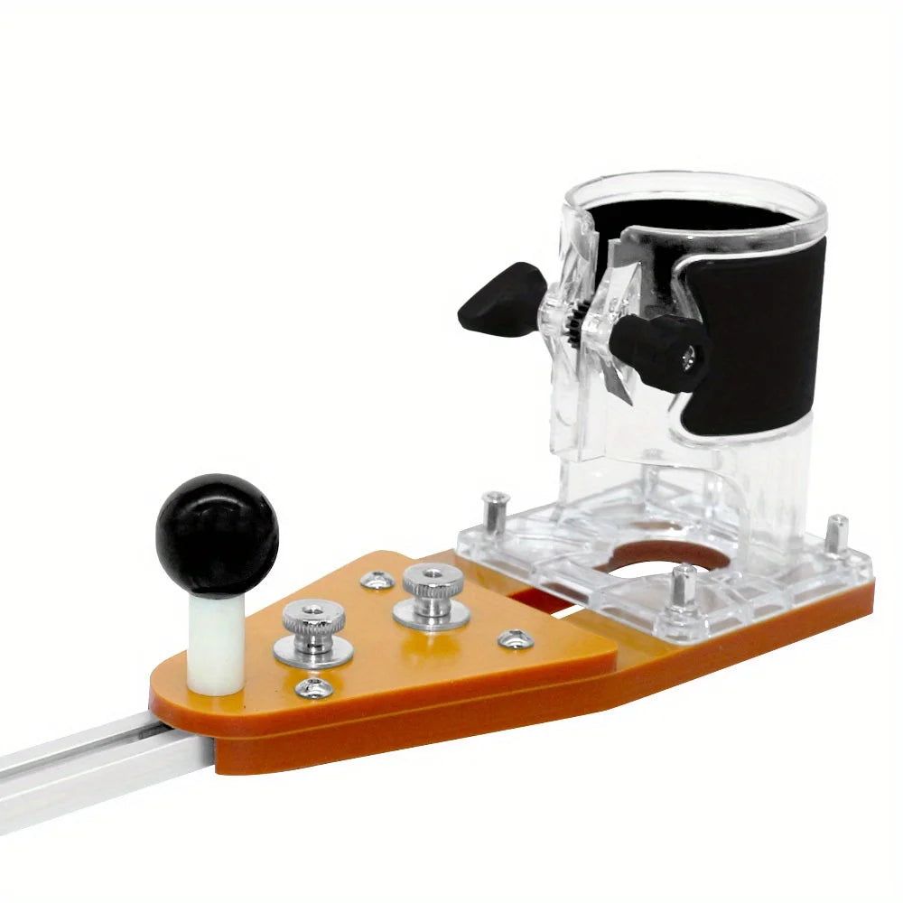 Woodworking Router Circle Cutting Jig, Electric Hand Trimmer Inverted Balance Base Plate for Round Cutting Grooving Arc Chamfer