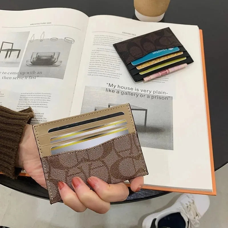 1pc RFID Blocking Card Holder, Slim & Luxury PU for Women, Multi-Slot for Cards & Cash, Compact Wallet, ID Holder, Gift Idea