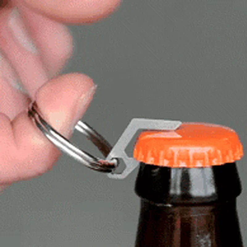 3 styles Portable Mini Bottle Opener Stainless Steel Titanium Alloy Key Ring Carry Easily Bar Tool Kitchen Gadgets