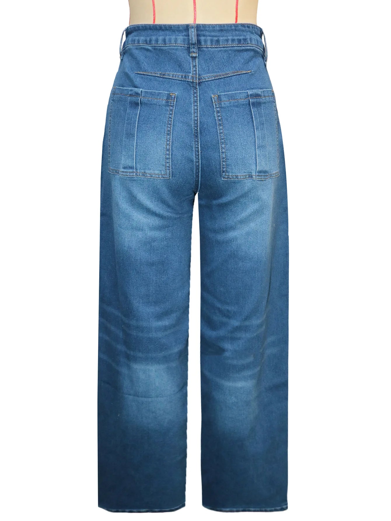 Fashion High Waist Denim Wide Leg Jeans for Women Detachable Skirt Layered Cargo Pocket Streetwear Baggy Jeans Denim Trousers