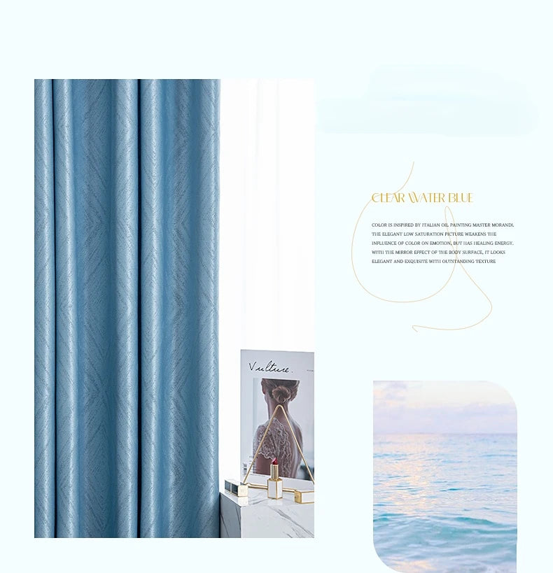 2025 Modern Light Luxury Fully Insulated Blackout Curtain Simple Sunscreen Bedroom Bay Window Curtains Soundproof Study Drapes