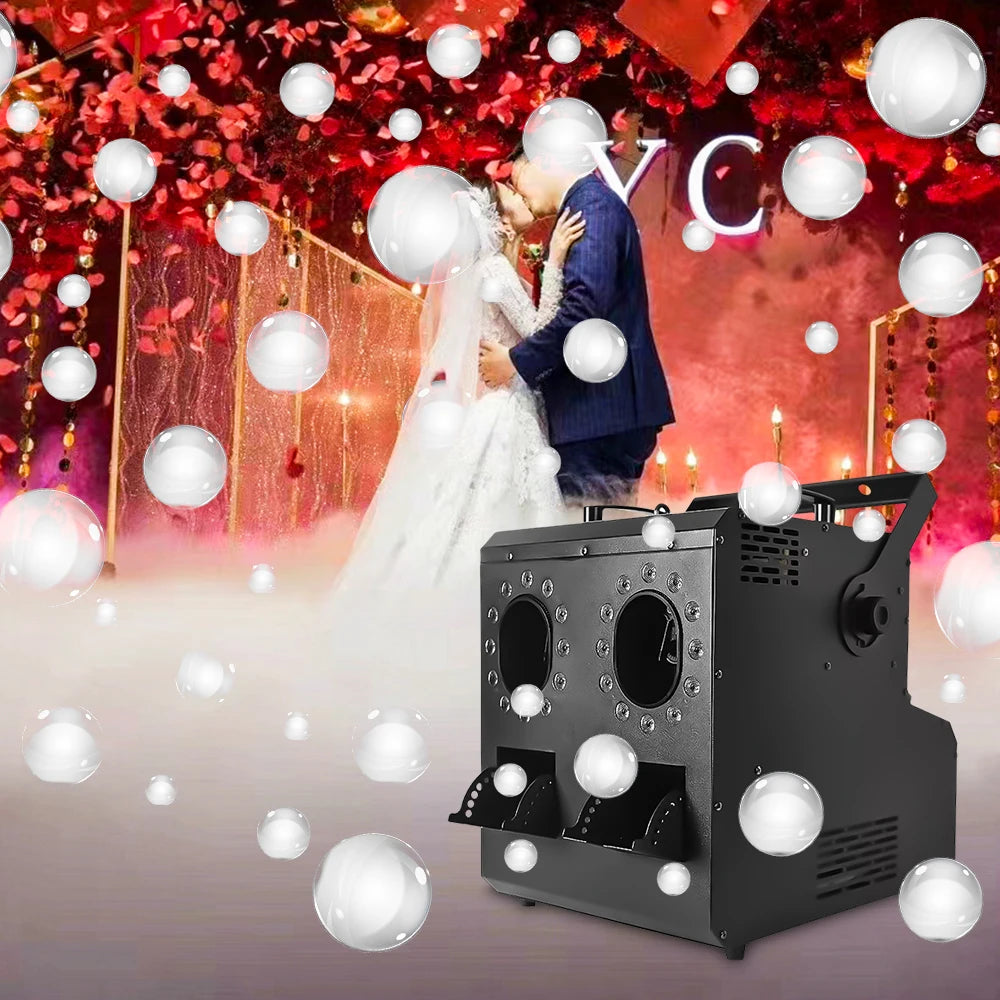 1500W 3000W LED Bubble Fog Machine DMX512 Smoke Fog Bubble Lighting Blower RGBW Stage Event Wedding Party Bar DJ Club