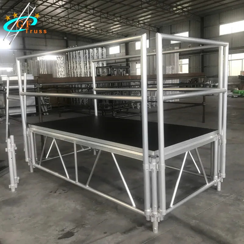 4*8 ft Easy-install Mobile Foldable Aluminum Stage Platform for Events